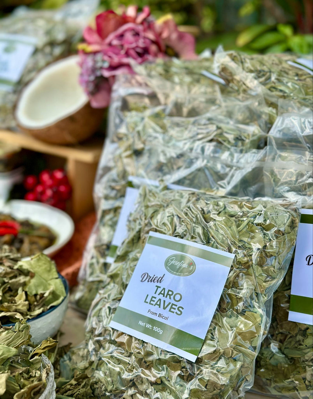 Josefina’s Dried Taro or Gabi Leaves from Bicol | Dahon ng Natung or Katnga