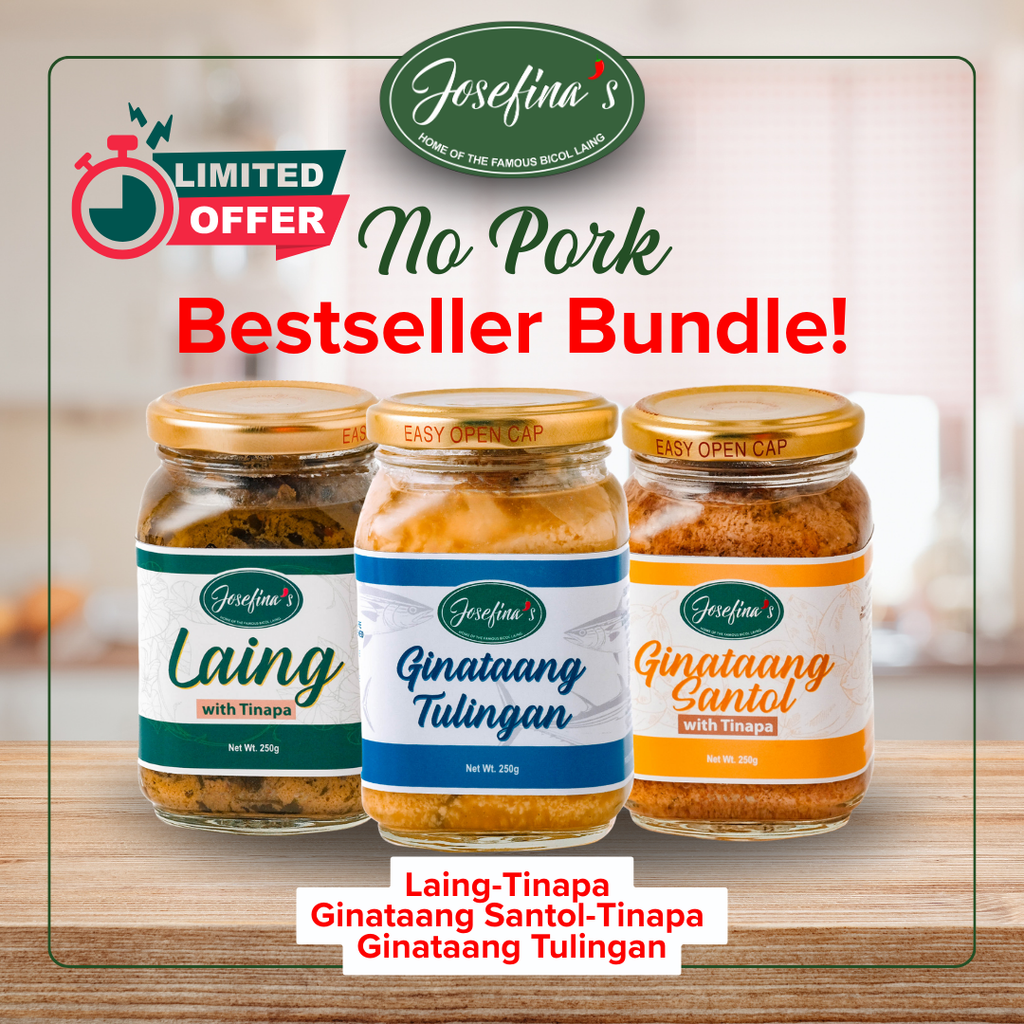 [TRIO] Josefina's No Pork Sampler Set - Laing-Tinapa, Ginataang Santol-Tinapa, Ginataang Tulingan