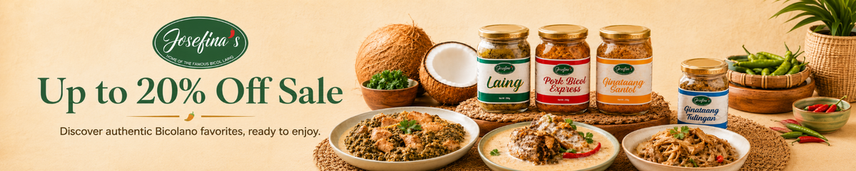 Josefina’s Bicolano favorites — Up to 20% Off Sale. Discover authentic Bicolano favorites, ready to enjoy.