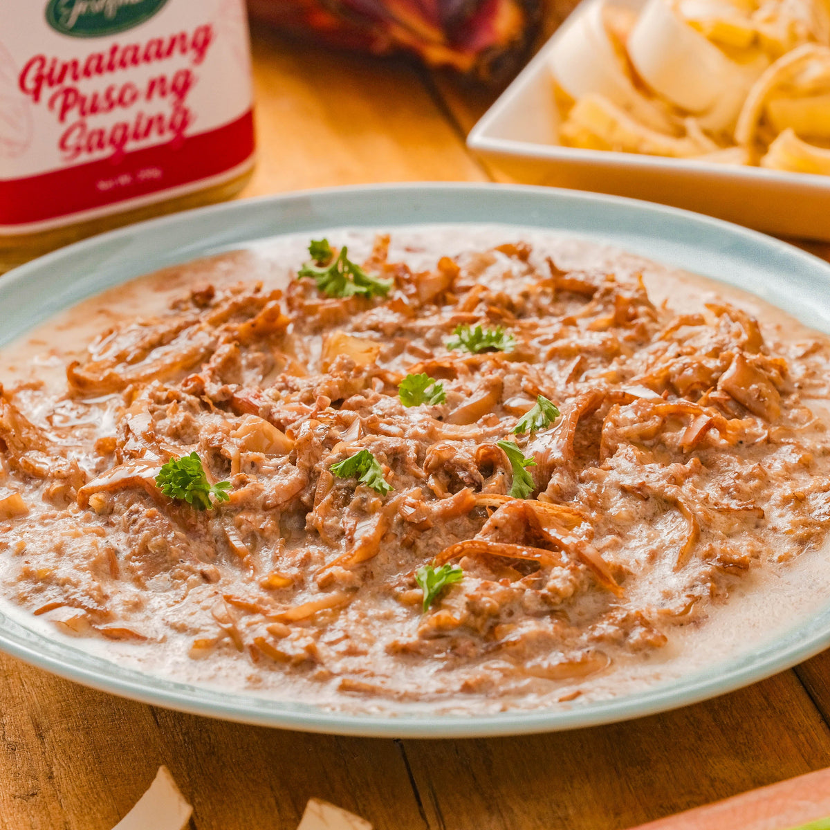 Josefina's Ginataang Puso ng Saging with Tinapa | Smoky Banana Blossom in Coconut Cream | Ready-to-Eat Filipino Favorite 250gms